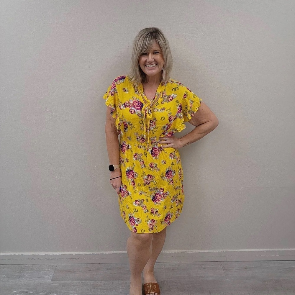 ModCloth Down Home Darling Floral Dress - Size XL